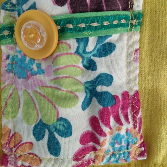 Veste laine fait main. Small /jaune - Picture 3 of 4